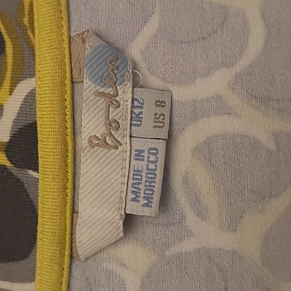 EUC Boden Mod Print Mini Dress Grey, White, Yellow - Picture 4 of 15